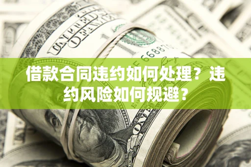 济南借款合同违约如何处理？违约风险如何规避？