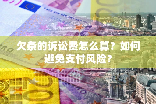 济南欠条的诉讼费怎么算？如何避免支付风险？